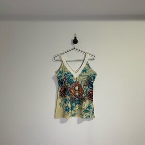 y2k ed hardy graphic tank top